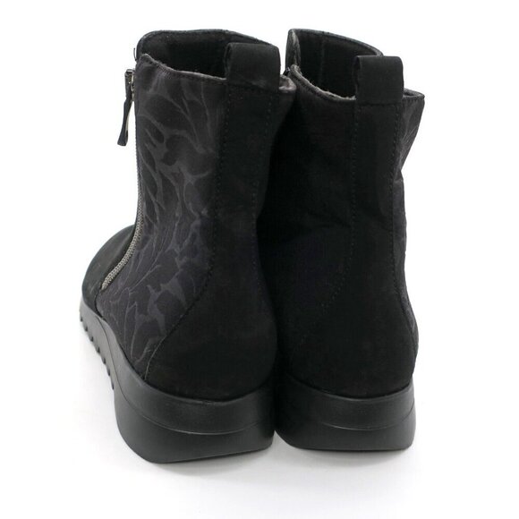 Munro Boots Ashcroft Nubuck Black Ankle Bootie Double Side Zip Women's 9M - Picture 4 of 6